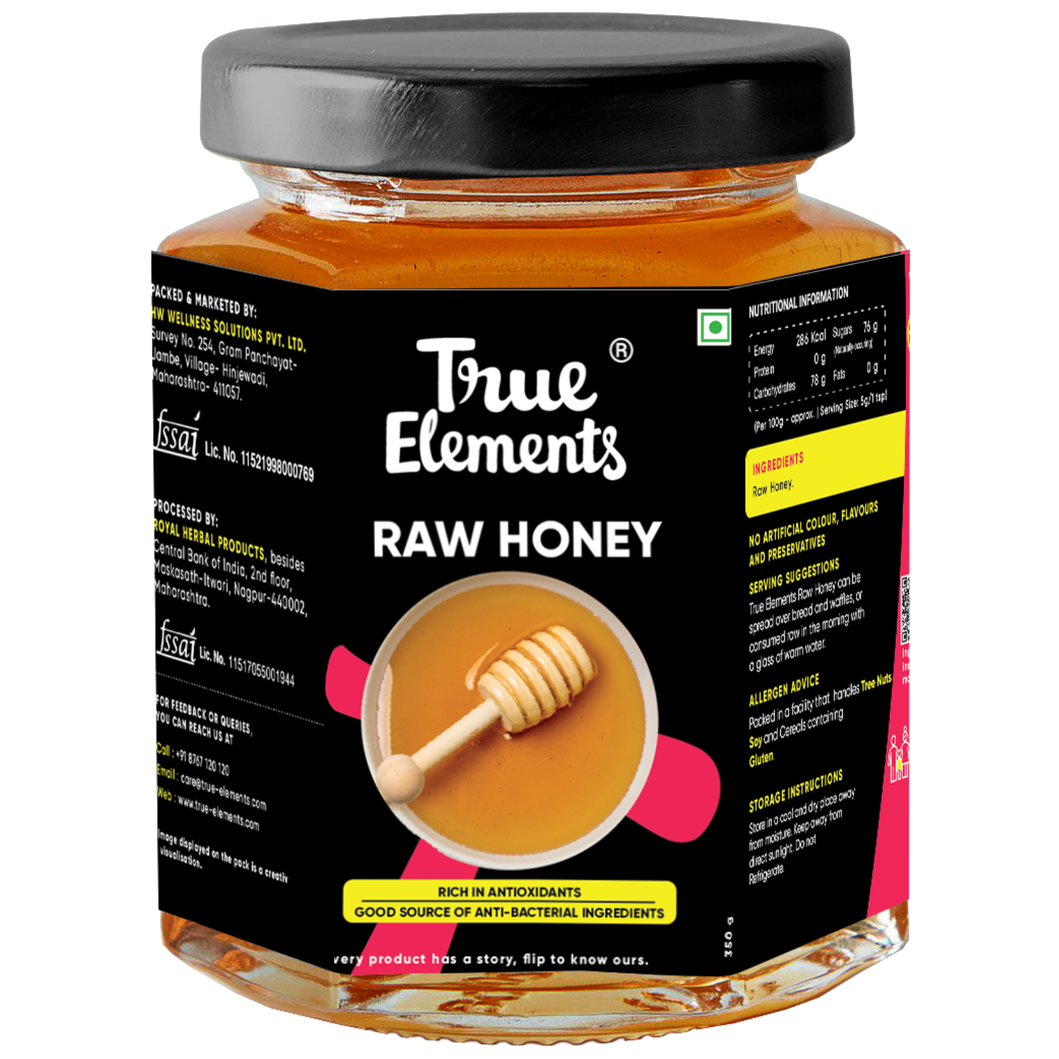 Buy True Elements Raw Honey 350 gm Online at Best Price